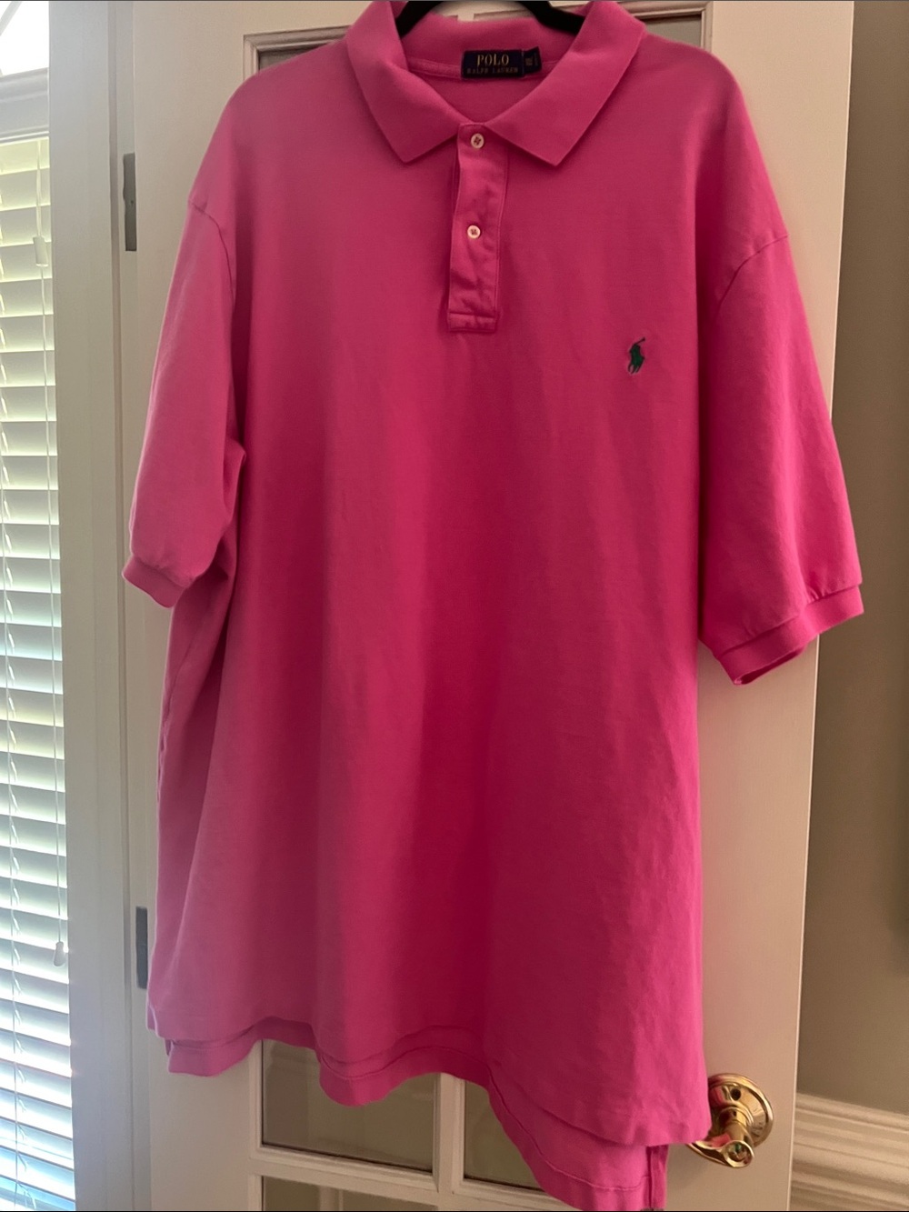 Polo by Ralph Lauren Bright Pink Short Sleeve Polo with Green Pony